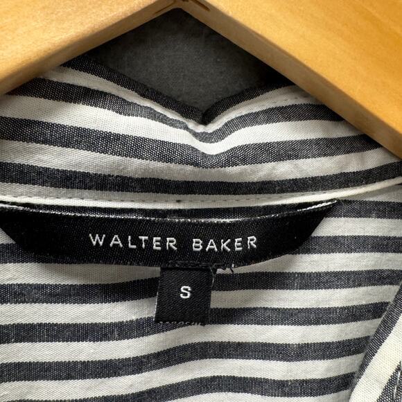 Walter Baker Tunic Floral Embroidered Striped Boho Coastal Cotton Womens Small - Picture 2 of 10